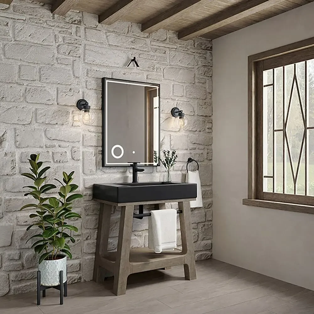 James Martin Vanities CS 31.5 BM Rectangular - Stone composite Sink Black New